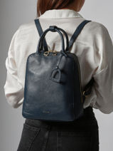 Sac  Dos Tradition Cuir Etrier Bleu tradition ETRAB37S-vue-porte