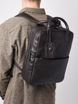 Leather Flandres Backpack Etrier Brown flandres EFLA8272-vue-porte