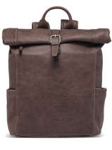 Sac  Dos Spider 2 Compartiments Cuir Etrier Marron spider ESPI8102